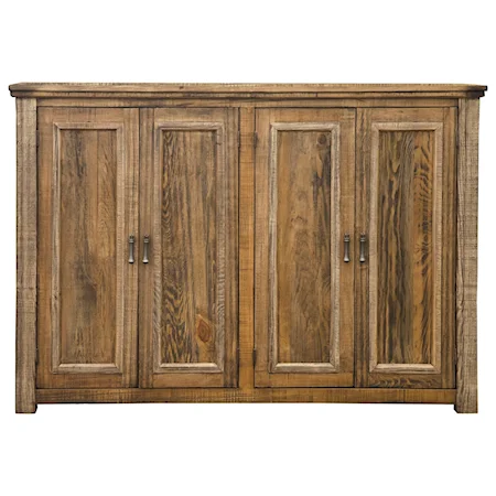 Rustic Console with 4 Doors